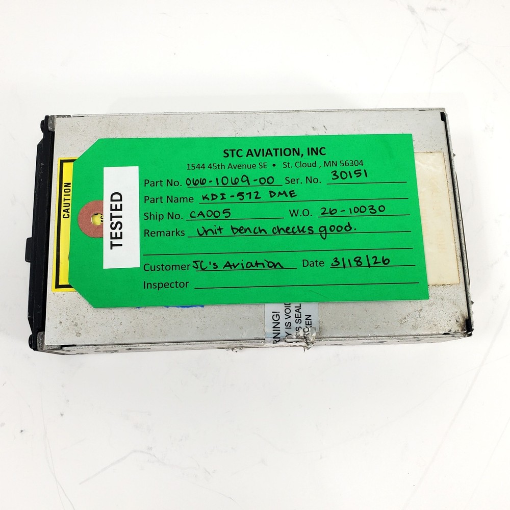 Bendix King KDI-572 DME Indicator 066-1069-00 - Tested Working