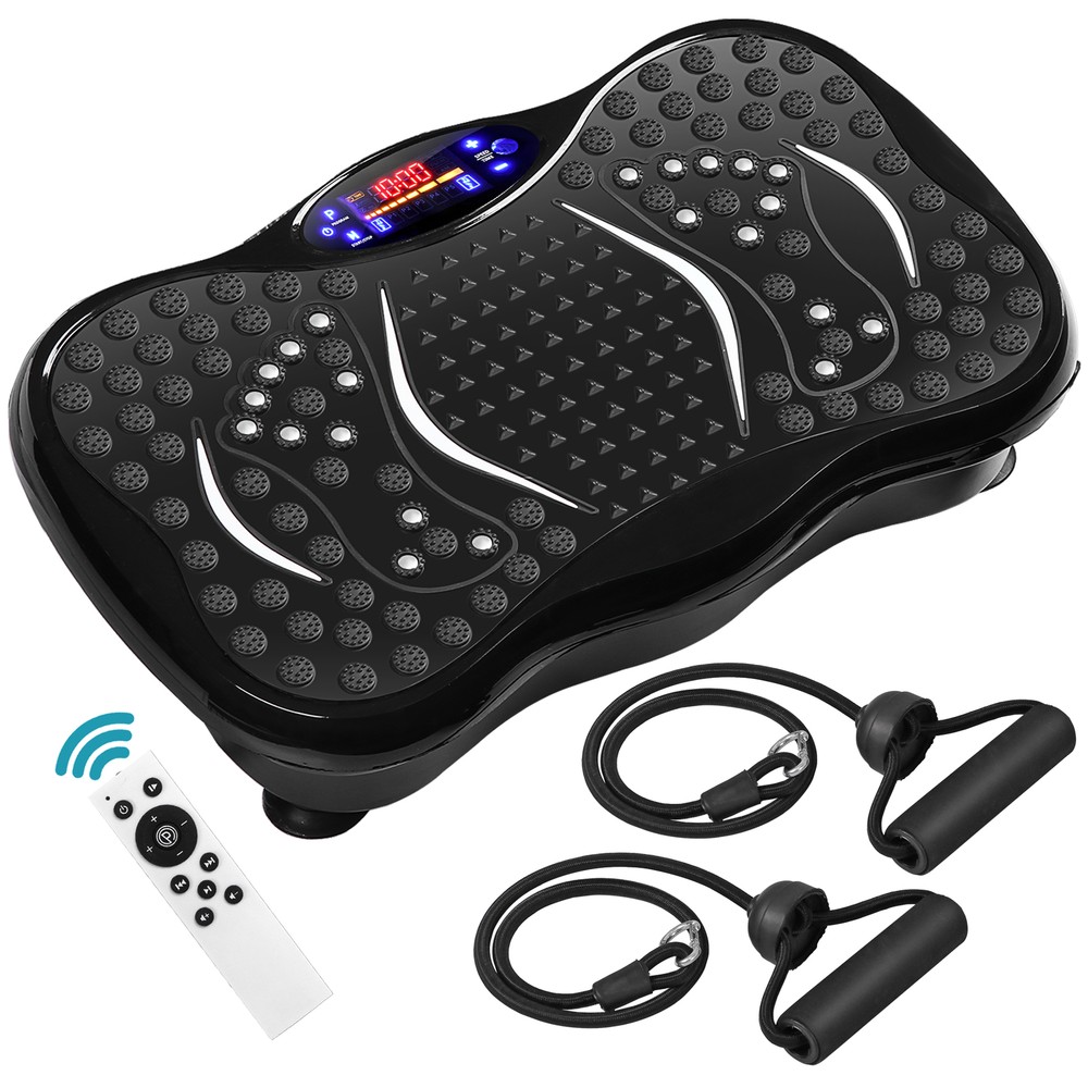 Vibration Plate Exercise Machine Shaking Whole Body Mini Workout Platform Black