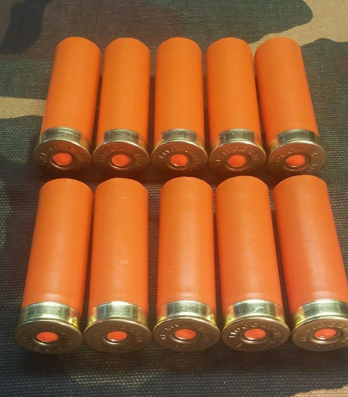 12 GAUGE 2 3/4" SNAP CAPS DUMMY TRAINING ROUNDS SET OF 10 "SAFETY ORANGE" 1oz
