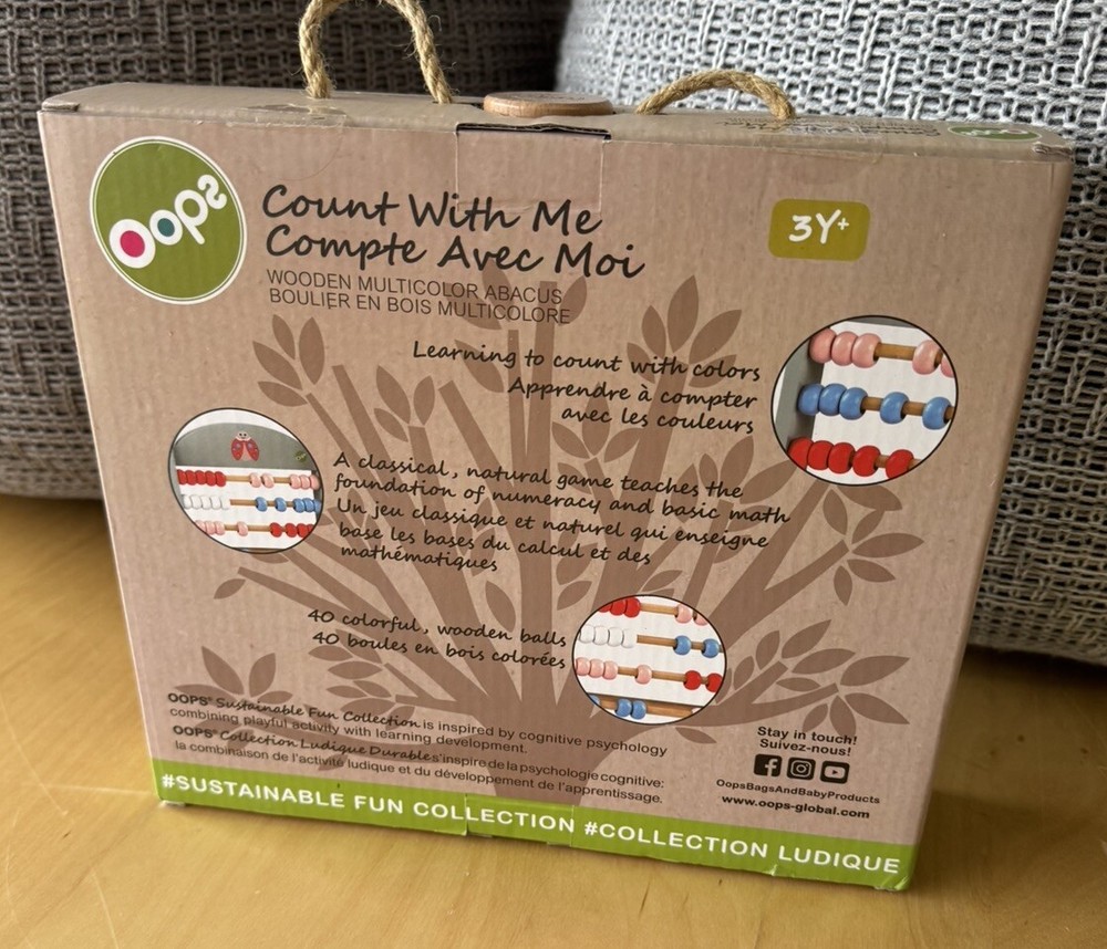Oops Count With Me Wooden Abacus - Colorful Learning Fun For Ages 3+