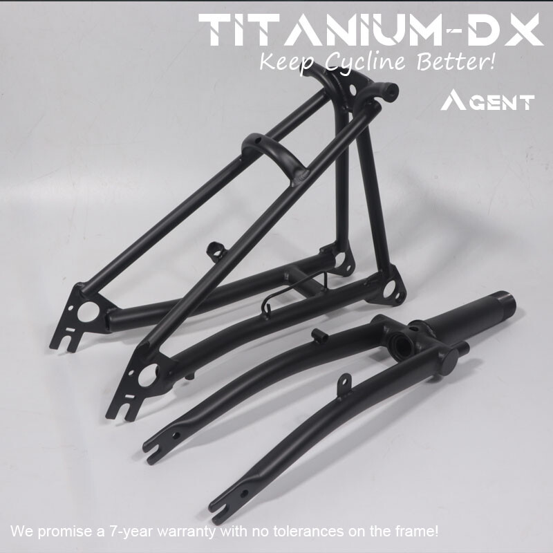 Titanium-DX Titanium fork and rear triangle for Brompton