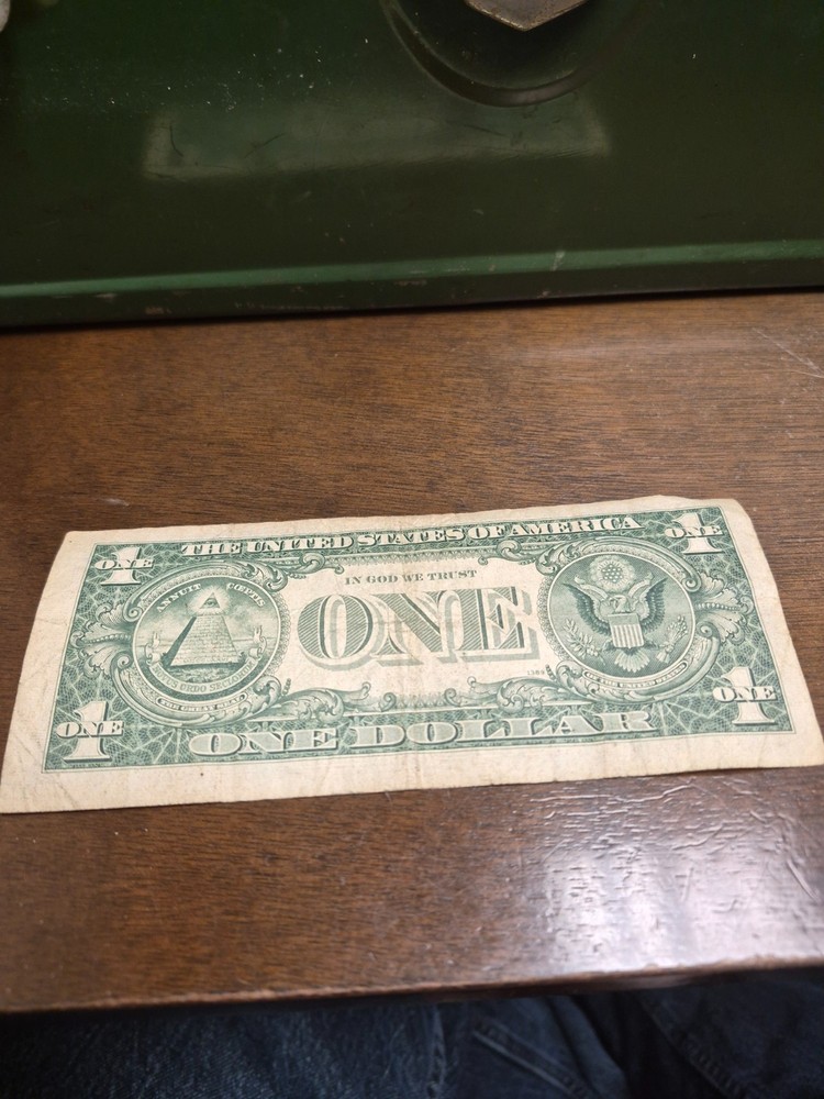 $1 Bill offset printing error