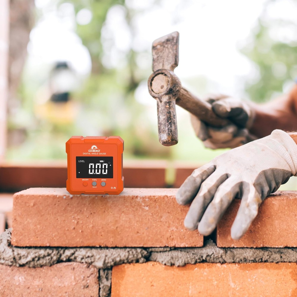 Digital Angle Finder, Level Gauge with Backlight & Orange