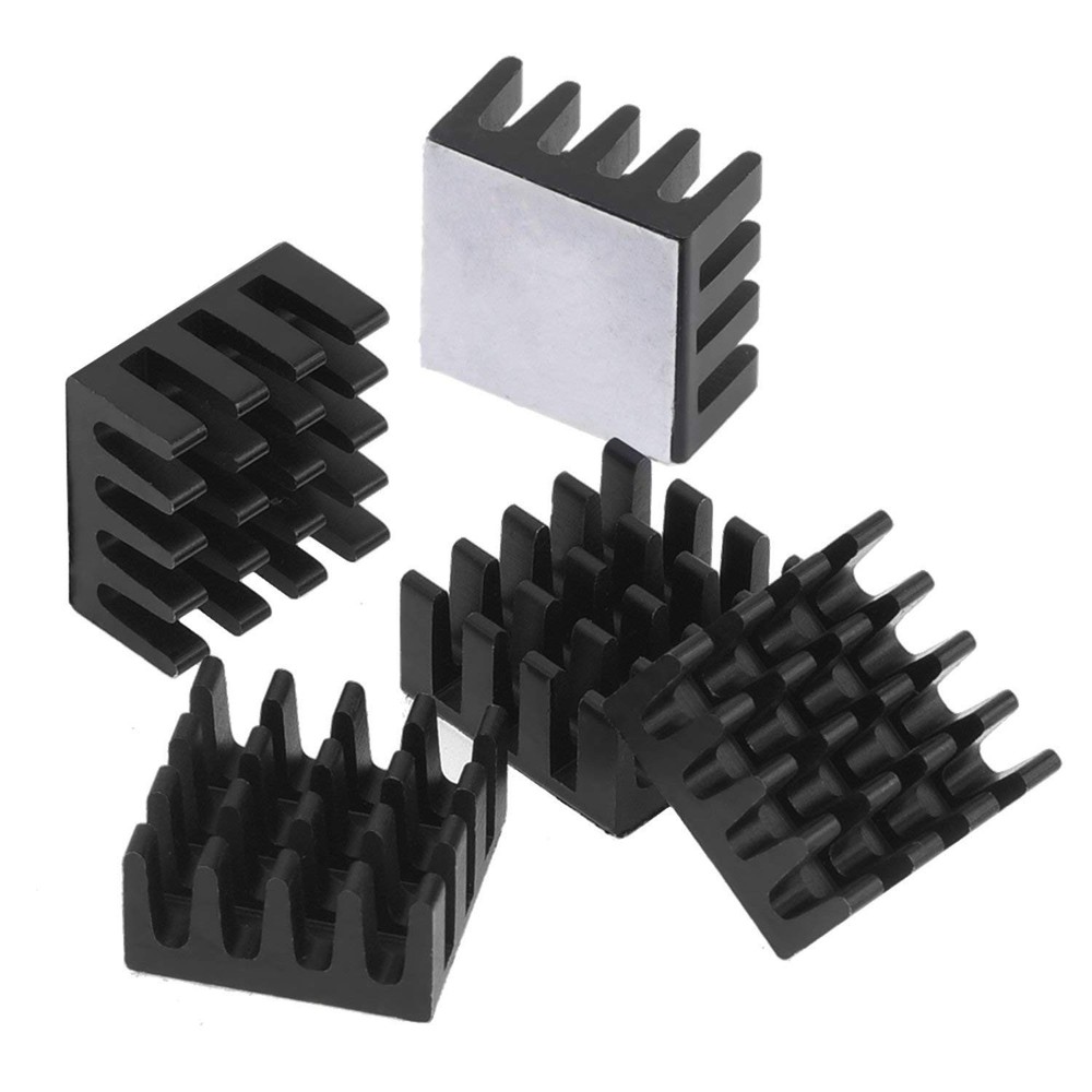 Easycargo 20pcs Raspberry Pi 4 Heatsink Kit Aluminum + Copper + Black (20pcs)