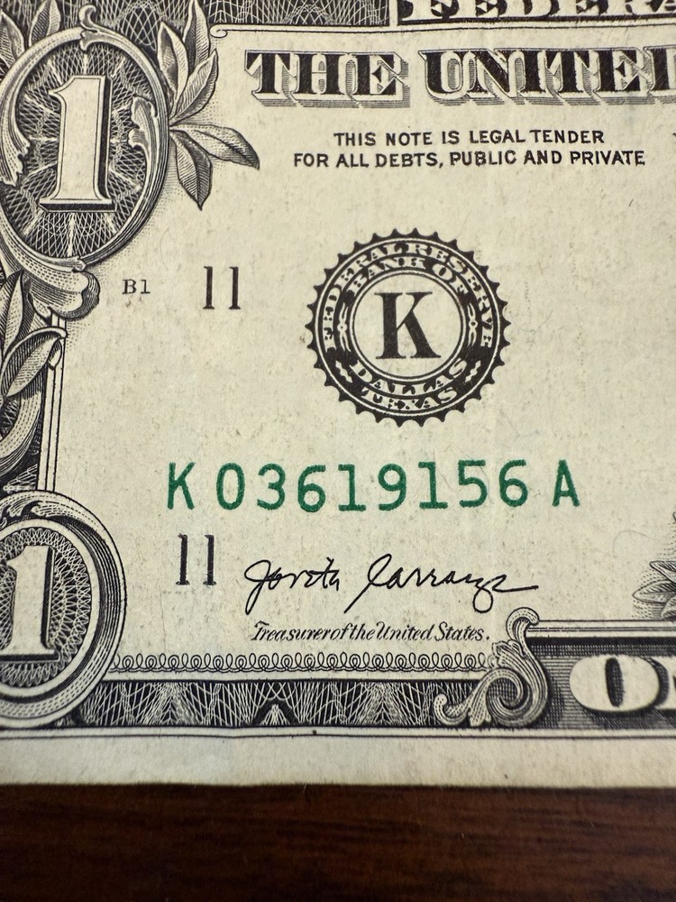 Stuck Digit Gas Pump Error 2017 $1 Dollar Bill