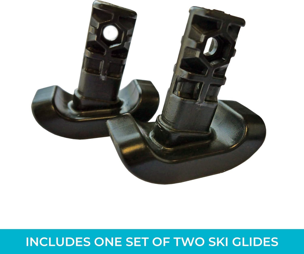 Replacement Ski Glides, Compatible with the EZ Fold-N-Go Walker-Plus, Black