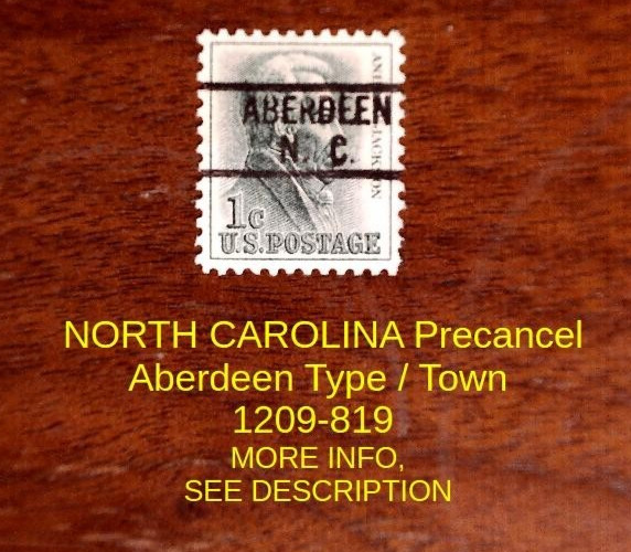 JM: US PRECANCEL, TOWN / TYPE / LOCAL, NORTH CAROLINA, PICK & CHOOSE