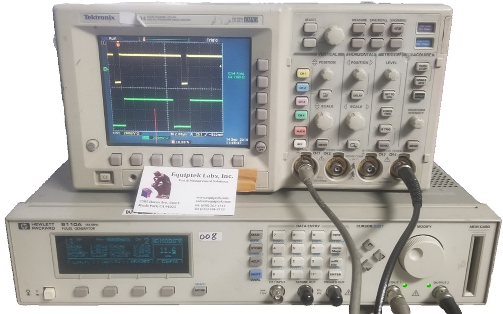 HP 8110A Pulse Pattern Generator 150 MHz Dual output Adjustable Rise/Fall TESTED
