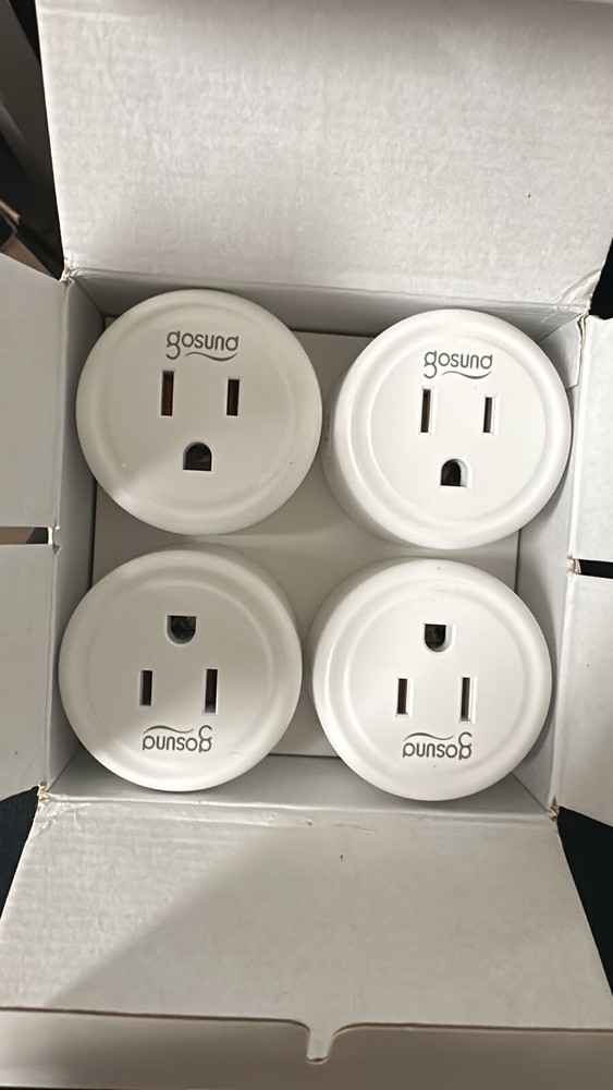 4 Pack Smart Plug, Wifi Mini Socket Outlet, Alexa Google Assistant Timer White