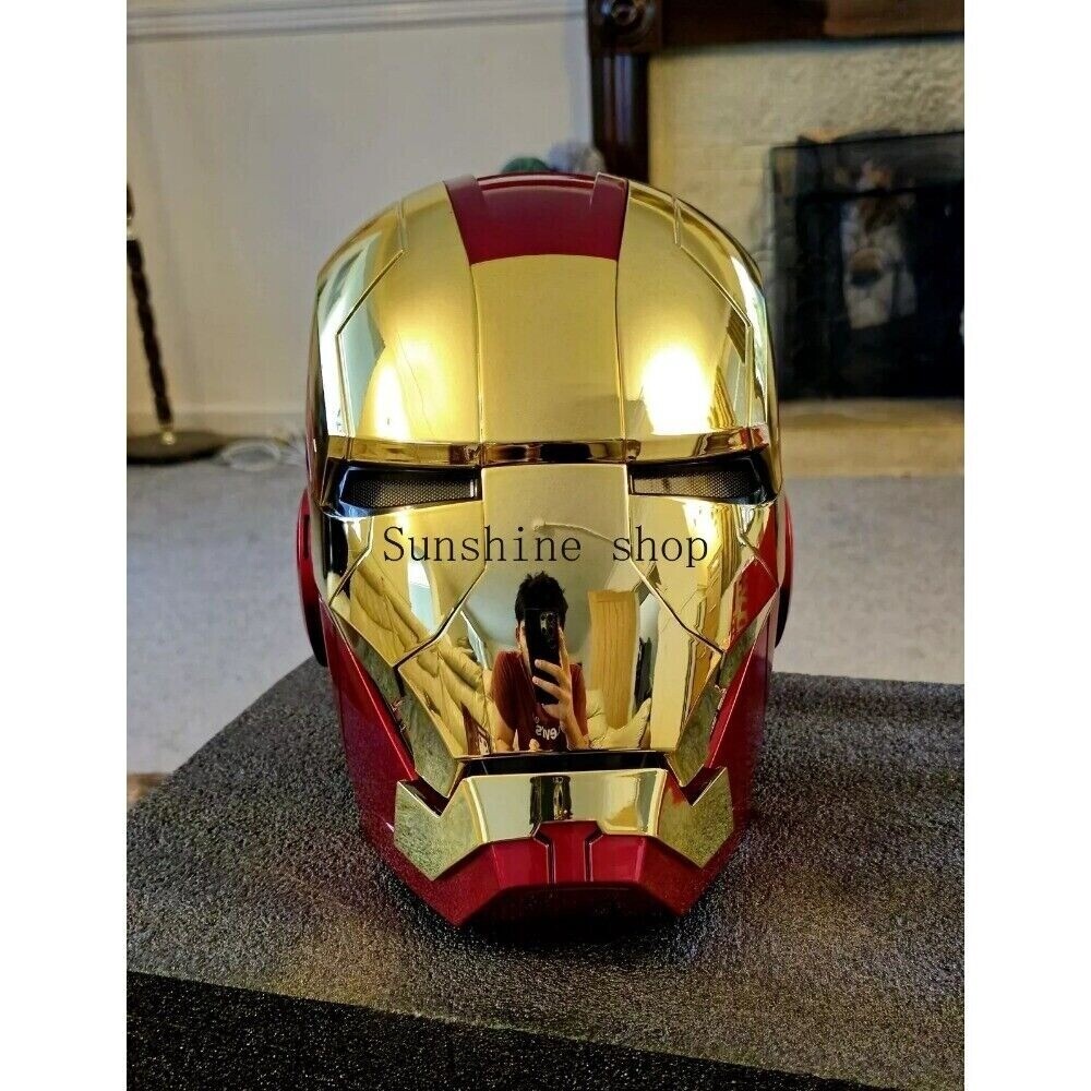 Autoking Iron Man MK5 Gold Electronic Helmet Mask with Voice Activation