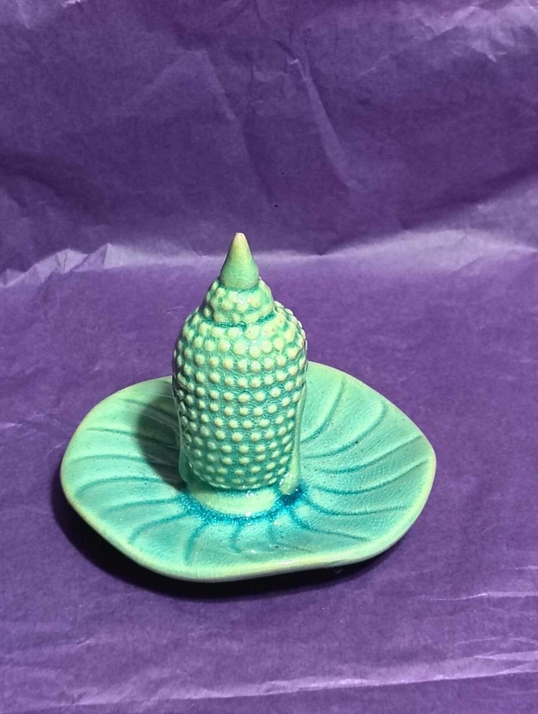 4" Ceramic Buddha Incense Holder