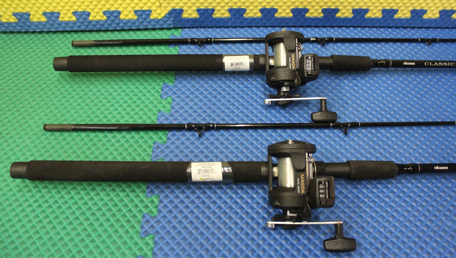 Okuma Pre-Spooled Magda MA 20D Reel With CPC-762 Rod Trolling Combo 2-Pack