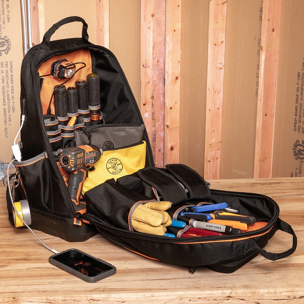 Klein Tools 62800BP Tradesman Pro™ XL Tool Bag Backpack, 40 Pockets