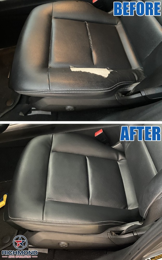2015 2016 Benz E-Class - Driver Side Bottom Replacement Leather Seat Cover Tan