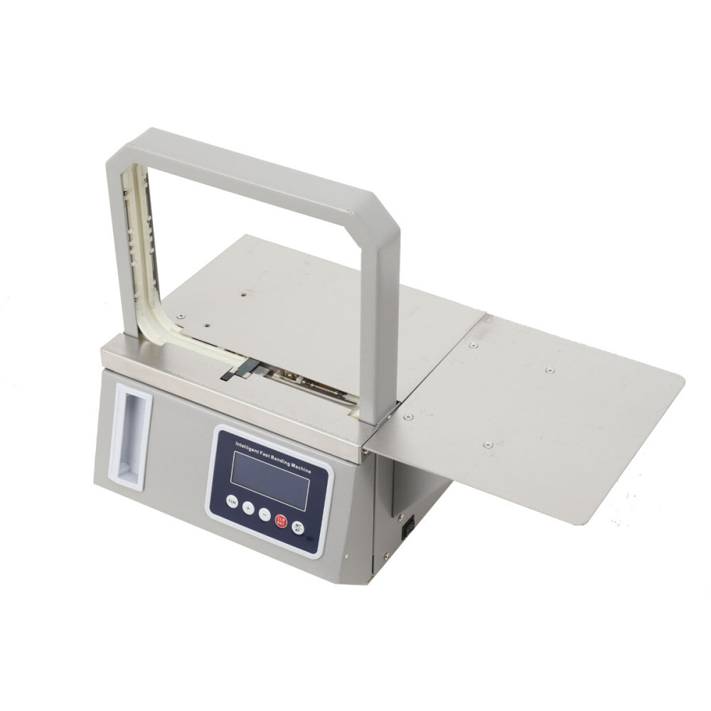 Small Automatic OPP Tape Bundling Machine Supermarket Vegetable Packer Strapping