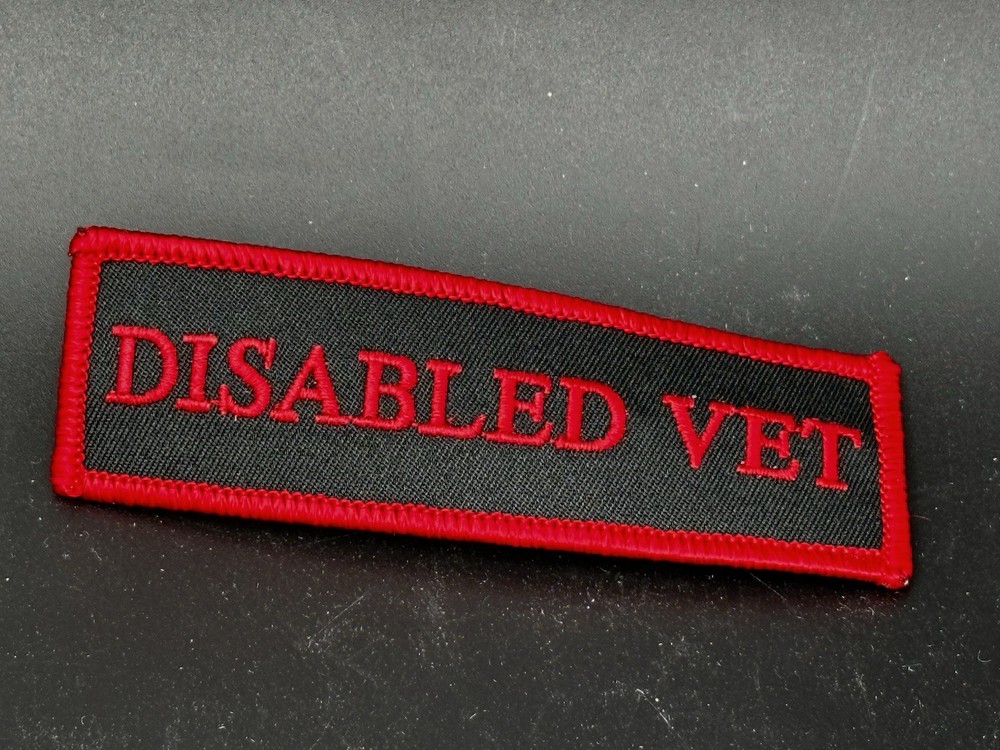 DISABLED VET (SMALL 4") Military Veteran Hero Patch P1231 E