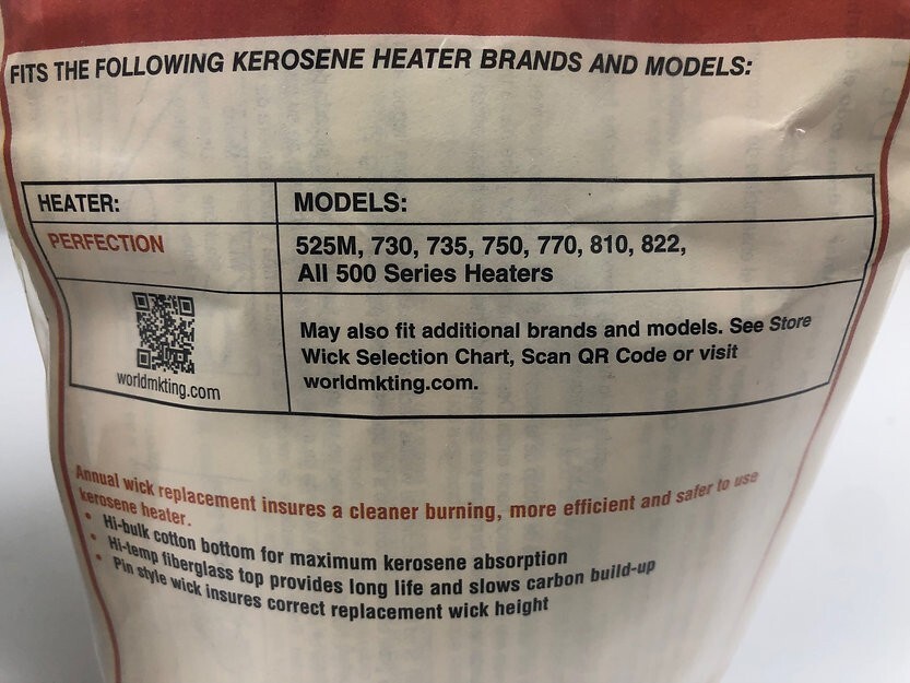 27540 Perfection Wick Kero World Wick Perfection 810, Perfection 500 Series Wick