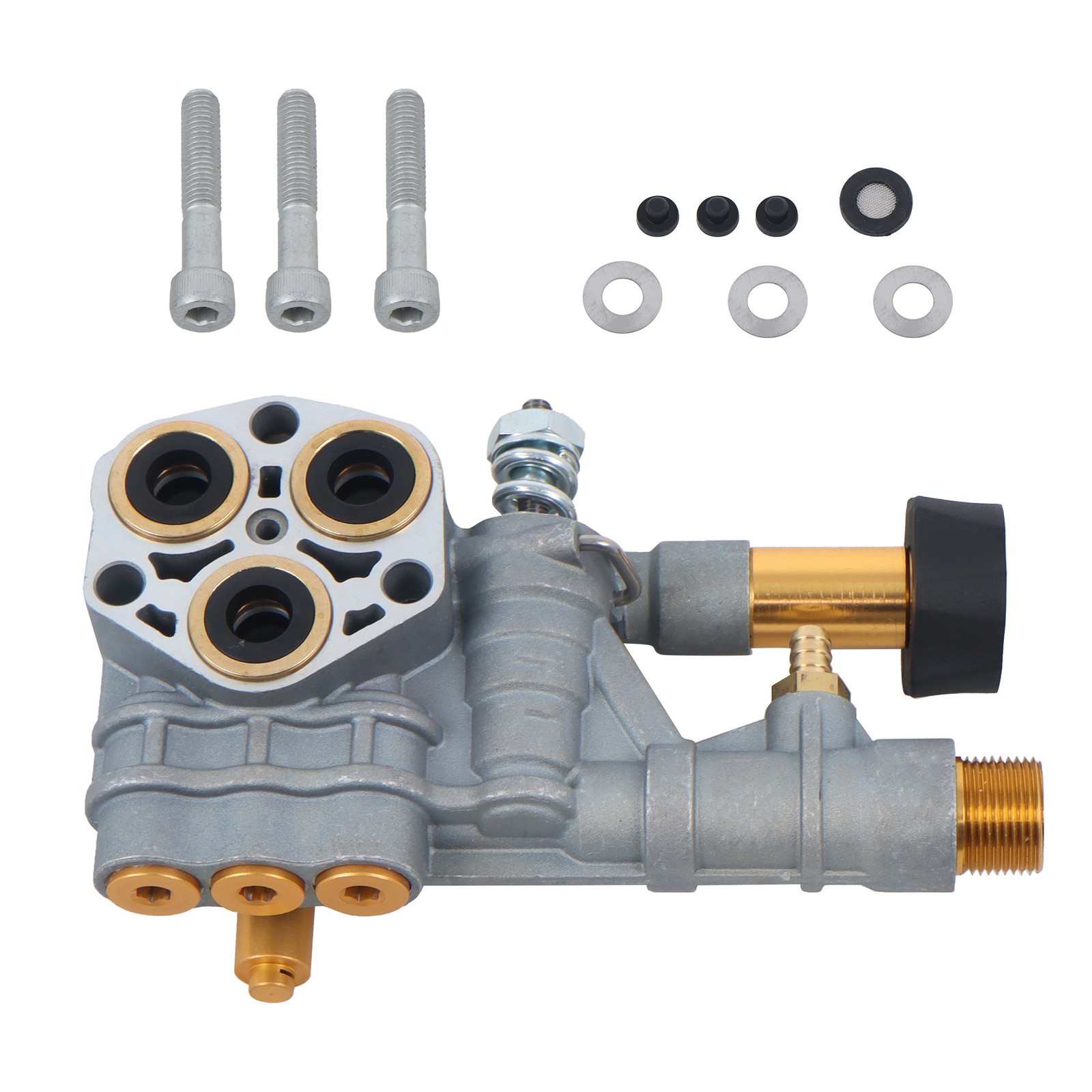 Pressure Washer Pump Manifold Kit 7108366 With Mounting Bolt Washer Pump Sliver