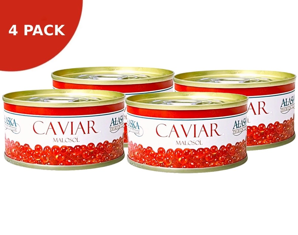 Alaskan Malosol Premium Quality Salmon Red Caviar Икра Лосося