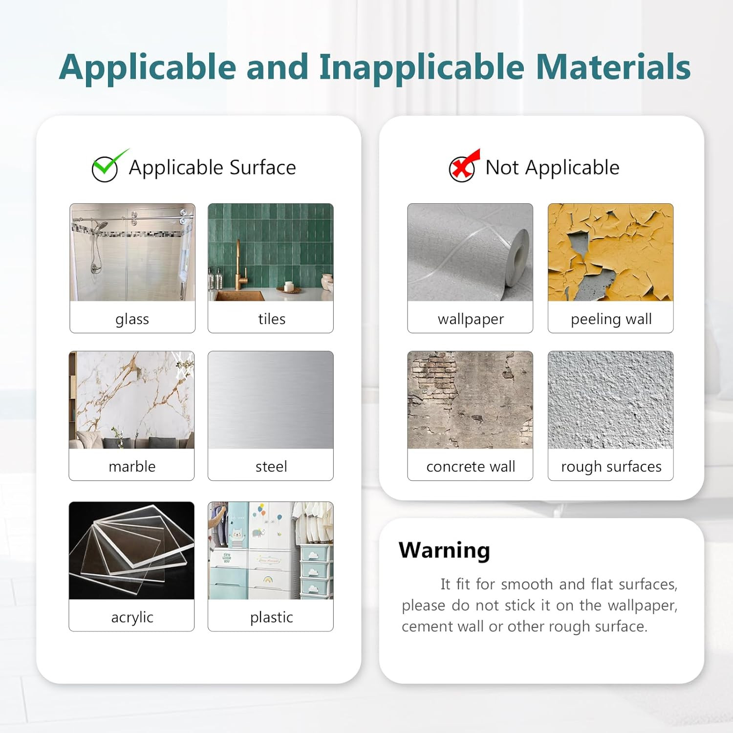 4 Pack Shower Caddy Adhesive Replacement, Strong Shower Shelf Adhesive Hooks for