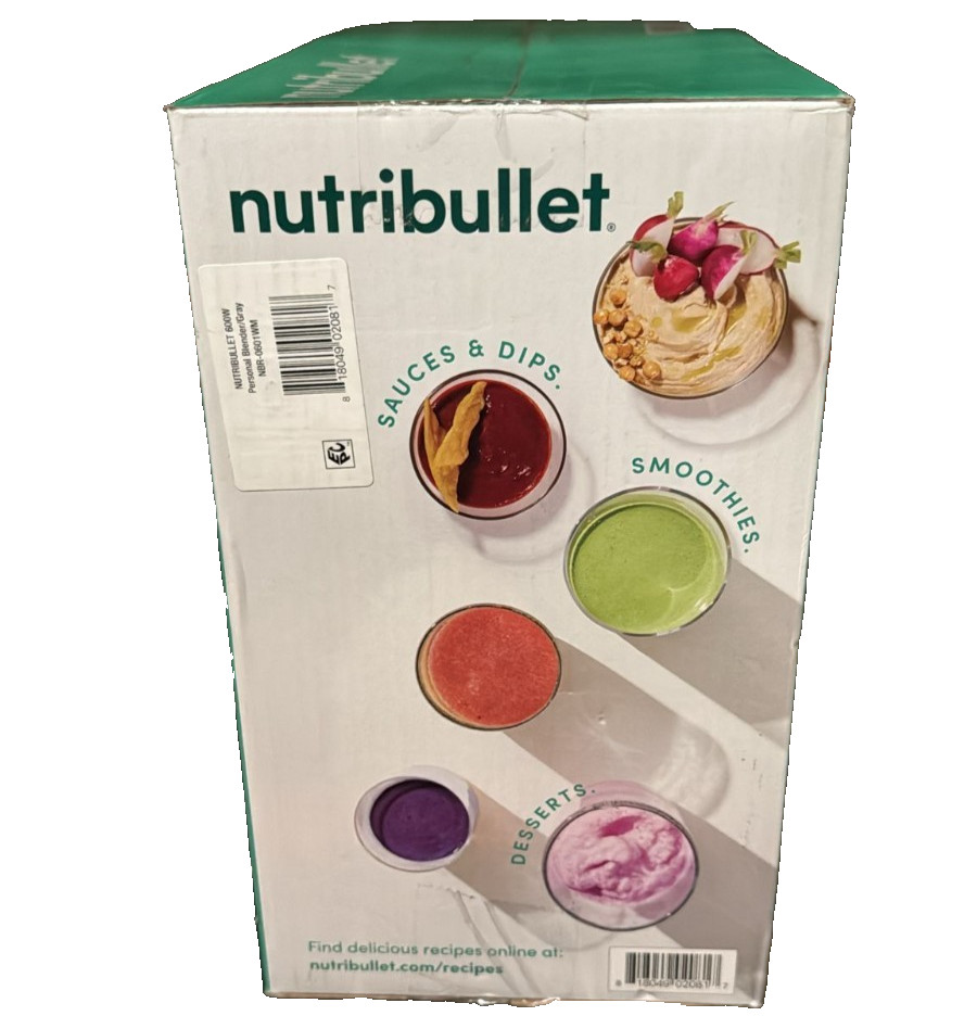 NutriBullet 600W 24 Oz Personal Blender One Cup - Gray