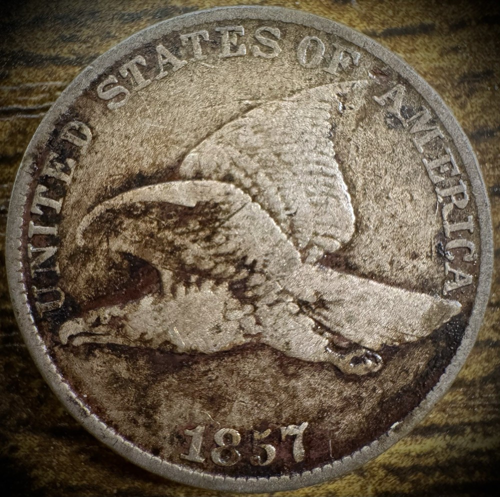 1857 Flying Eagle Cent Penny VF