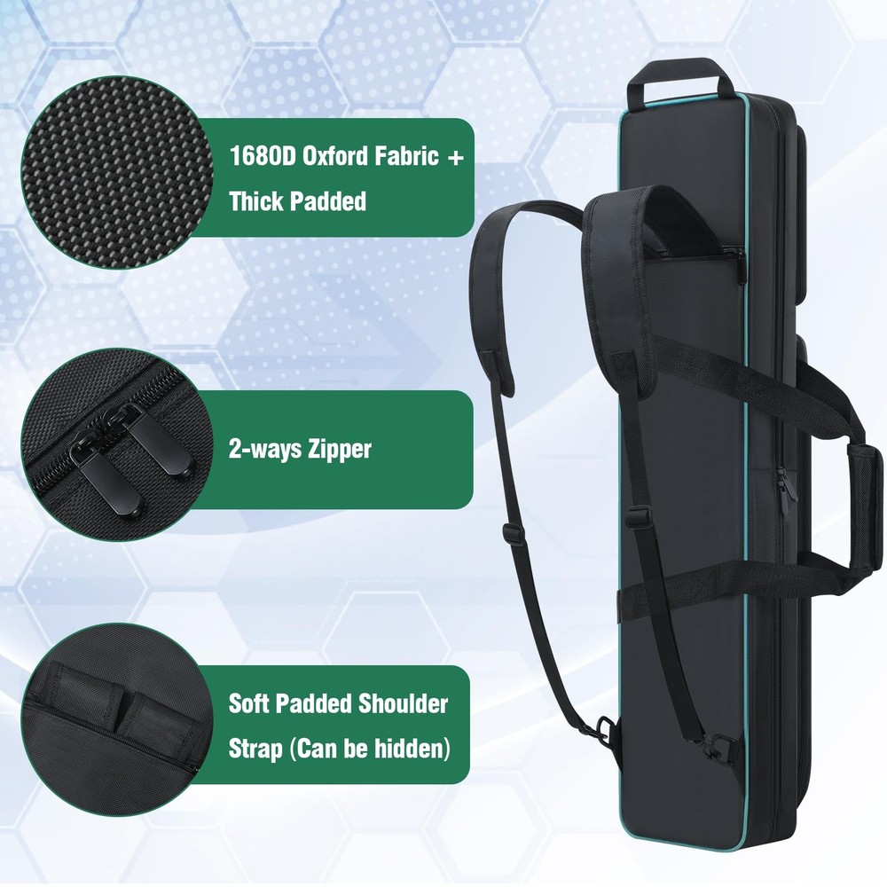 4x5 Pool Cue Case Padded with Backpack Straps