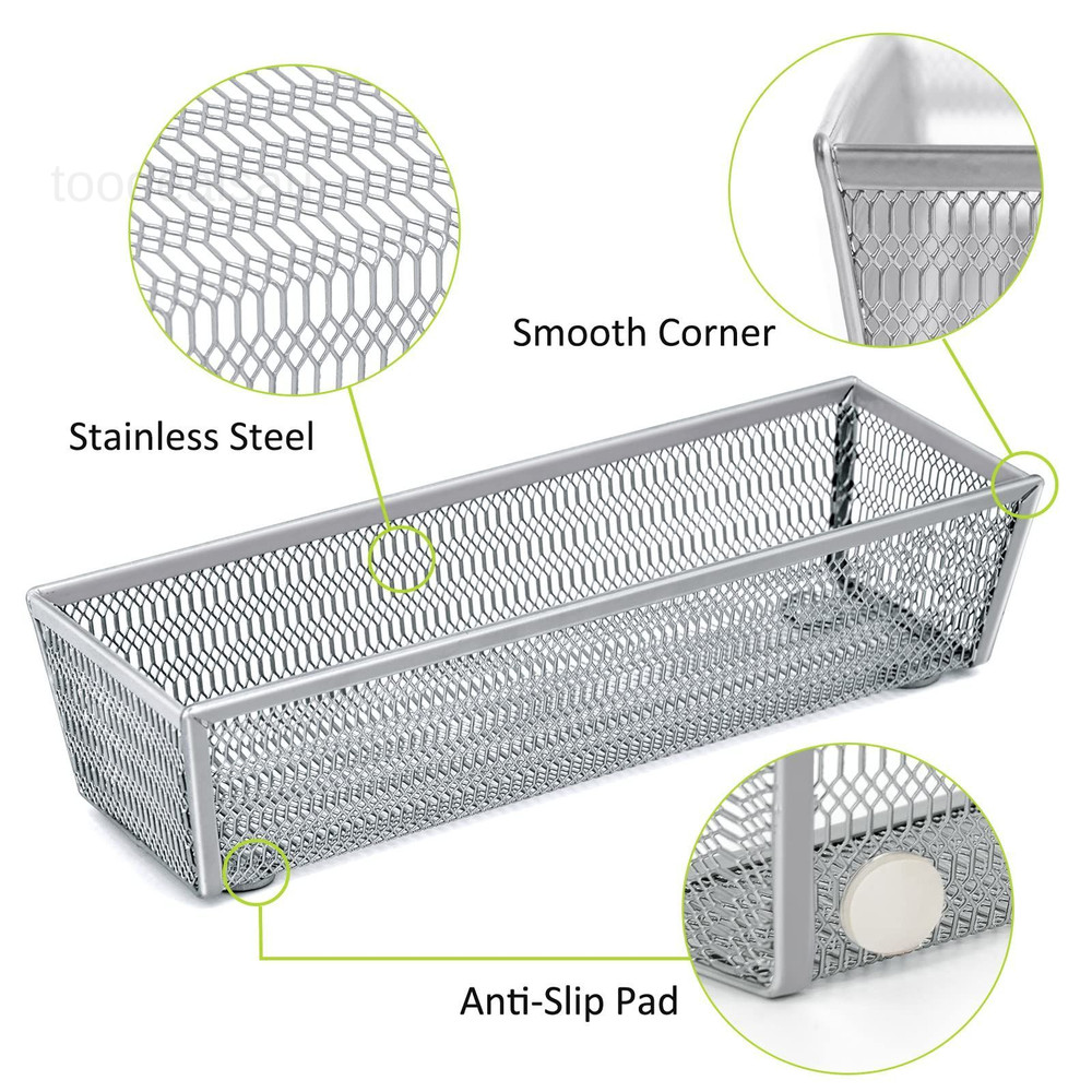 Silverware Organizer,Mesh Drawer Organizer for Pack 6, Silver-6 pack
