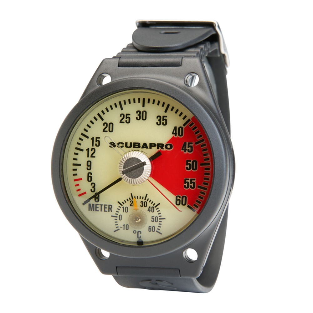 ScubaPro Depth Gauge with Boot/Wrist Strap - Metric