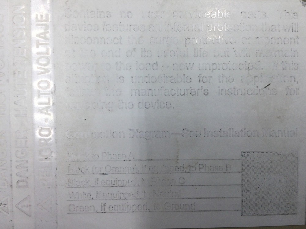 Advanced Protection Technologies TE01XMR070 Surge Protector 240/120V