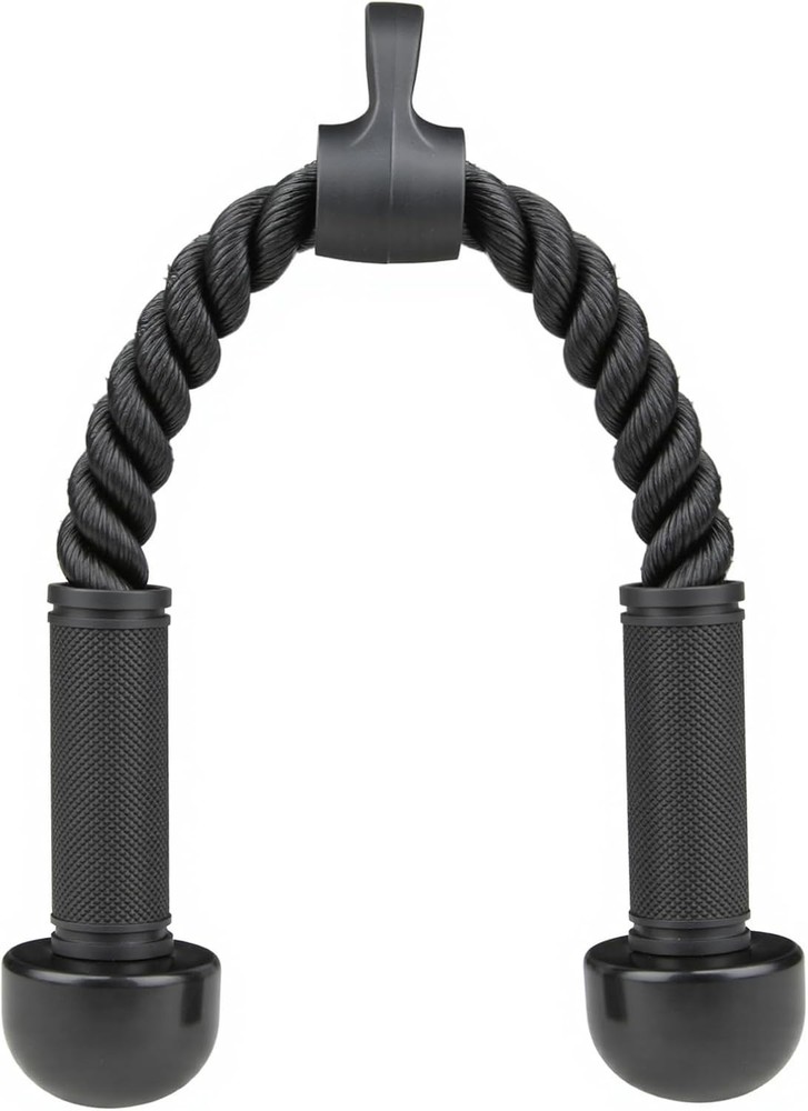 QIANGZEHU Tricep Rope Cable Attachment for Gym Pull-Down Black