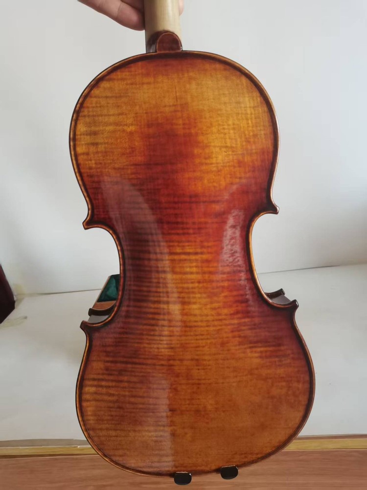 4/4 Violin solid Flamed maple back spruce top hand made Nice Sound K3461