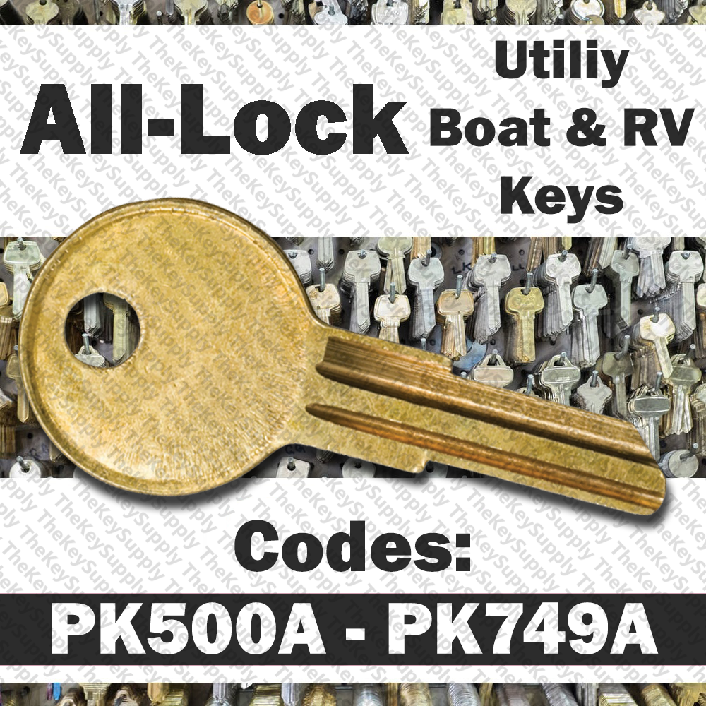 All Lock Boat Storage Compartment Key Cut to Your Code PK500A - PK749A