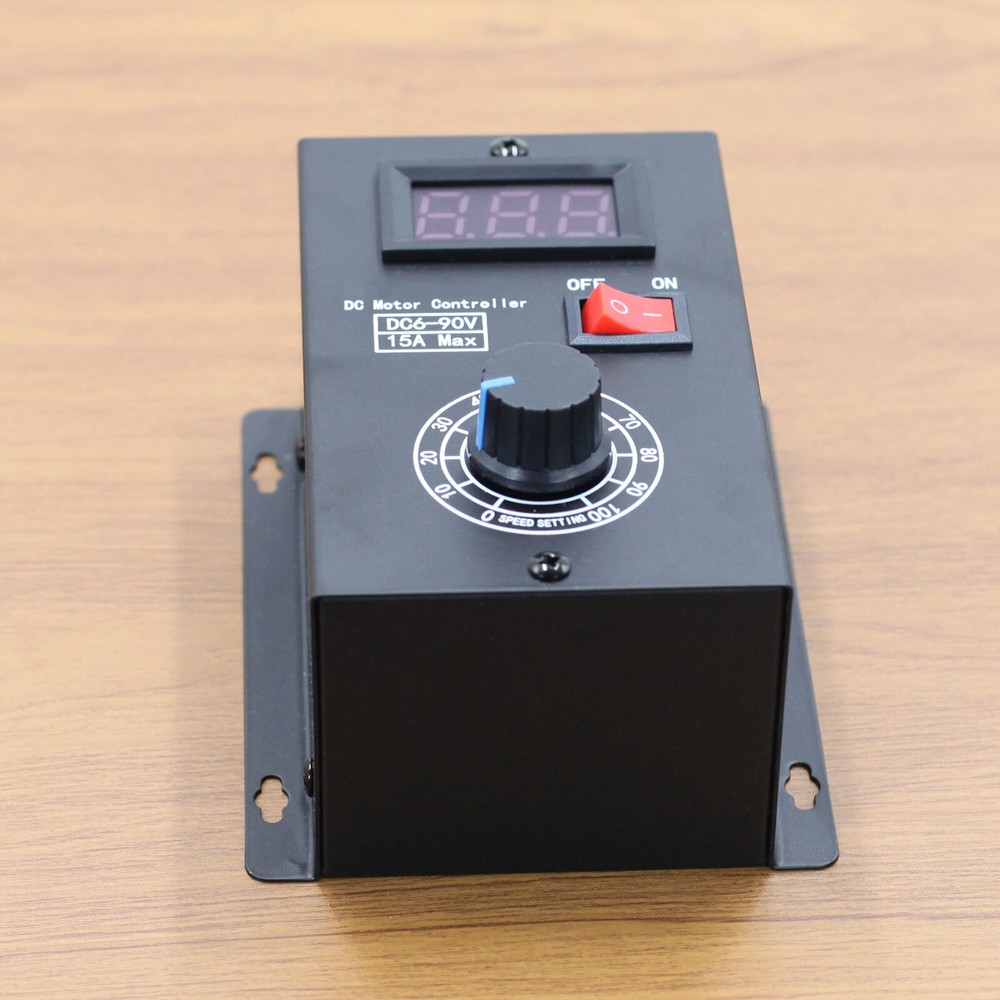 PWM DC Motor Speed Controller, High Precision DC 6-90V 15A DC Motor Controller