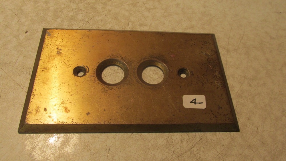 Antique Brass Push Button Light Switch Plate  No. 4