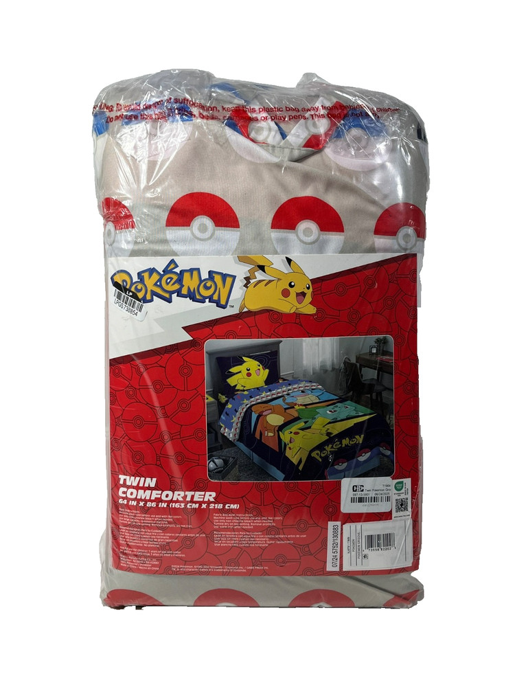 Pokemon Groove Reversible Microfiber Twin Comforter 64" x 86"