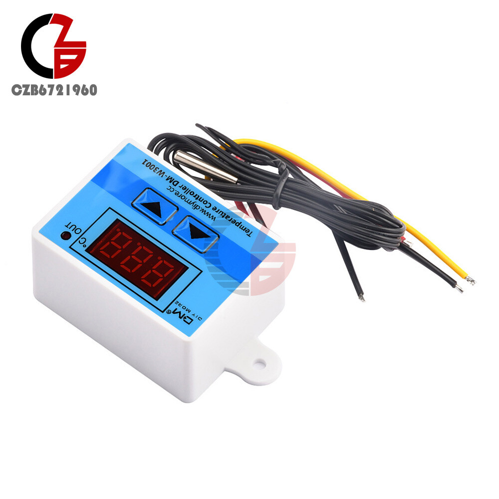 AC 220V W3001 LED Temperature Controller 10A Thermostat Control Switch Probe