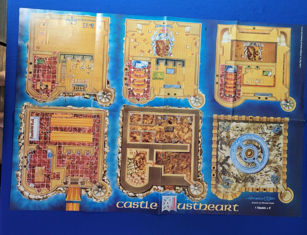 Castle Justheart Map - Dungeons and Dragons
