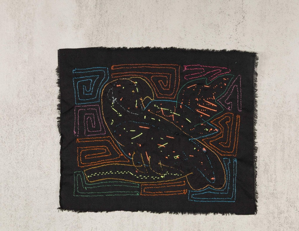 Multicolor Orange And Blue Molita