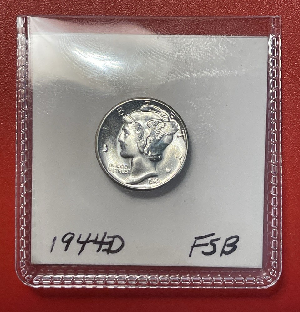 1944 D Mercury Silver Dime, Gem Uncirculated, FSB.