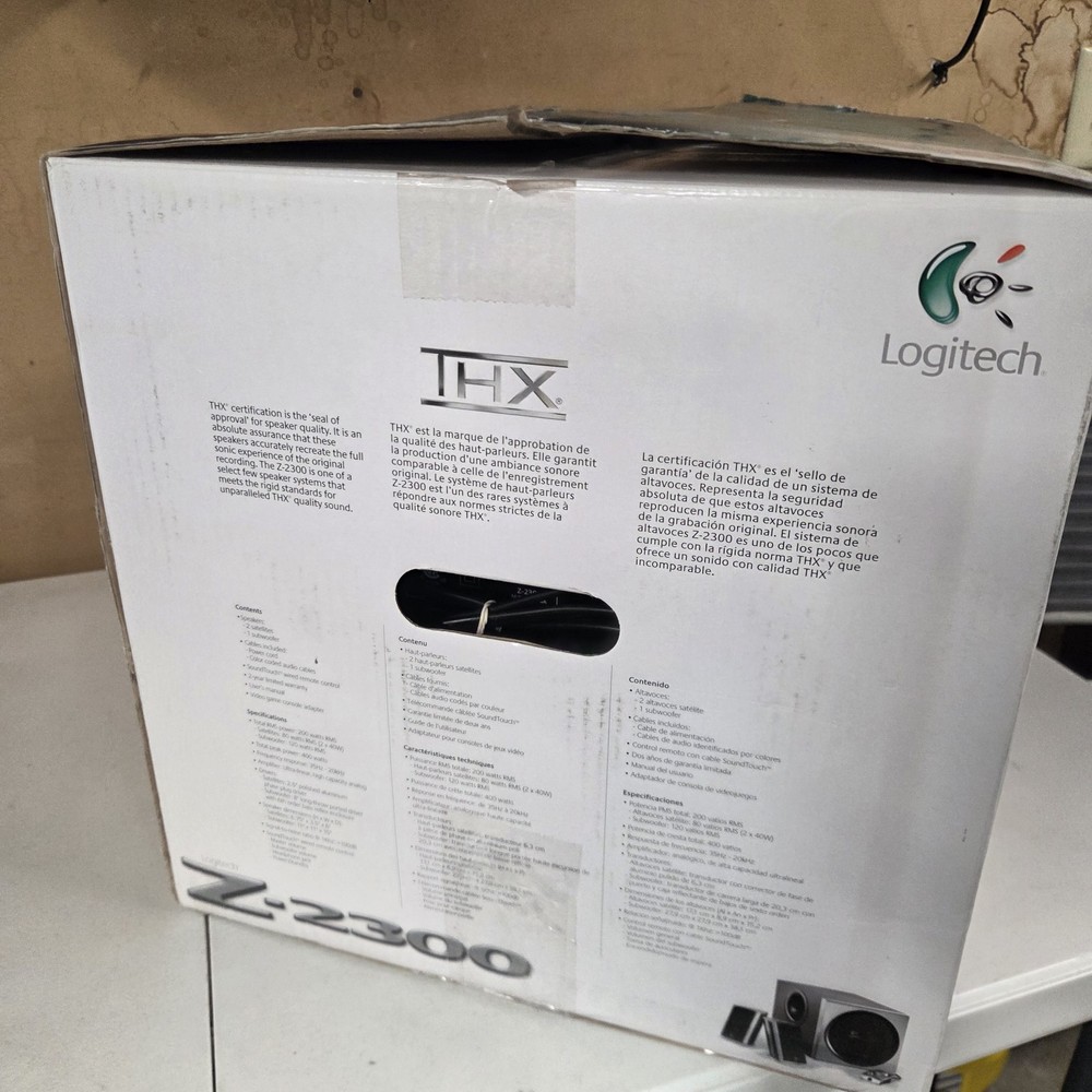 Logitech Z-2300 Computer Speakers THX w/ Subwoofer - EUC