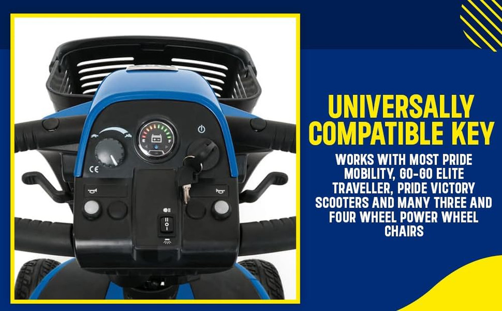 Pride Mobility Easy Pull Key - Universal Key for Pride, Victory & Go-Go Scooter