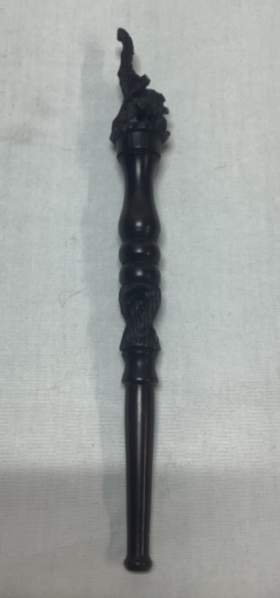 Set of 3 Hand-Carved African Elephant Ebony Wood Items Pen holders?