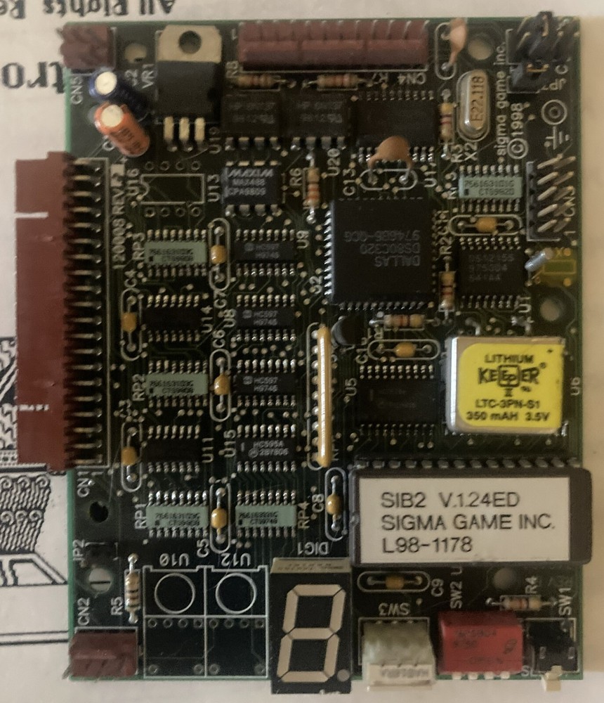 Sigma Slot Machine Communication Board