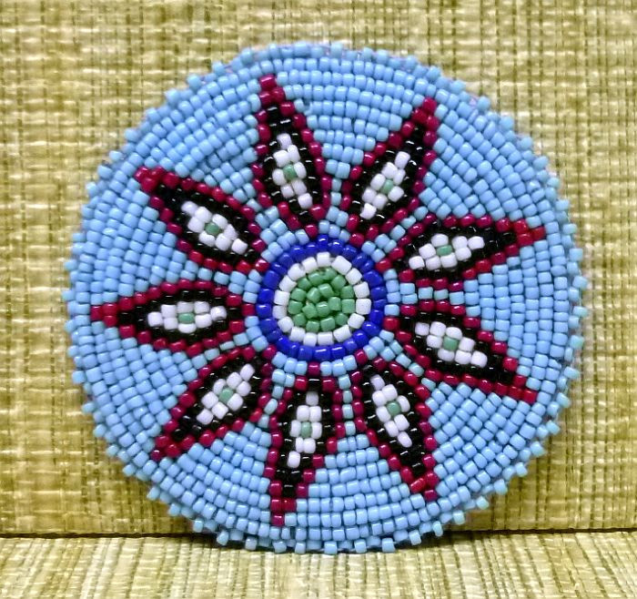 Beaded Rosette bead beadwork craft Non Native Rendezvous 2 Sizes Many Styles
