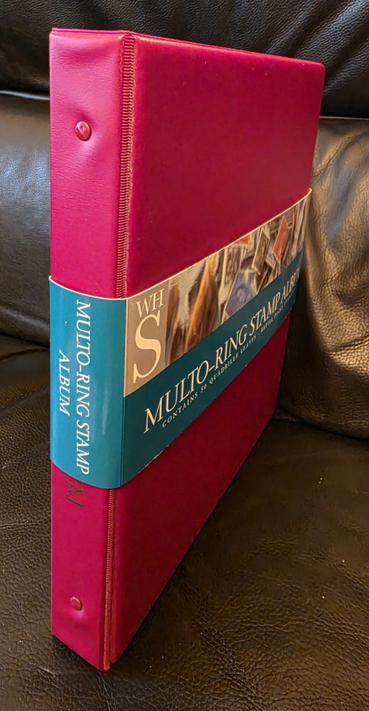 New WHS Red Multo Ring Multi Ring Stamp Album No insert Pages, Album Only