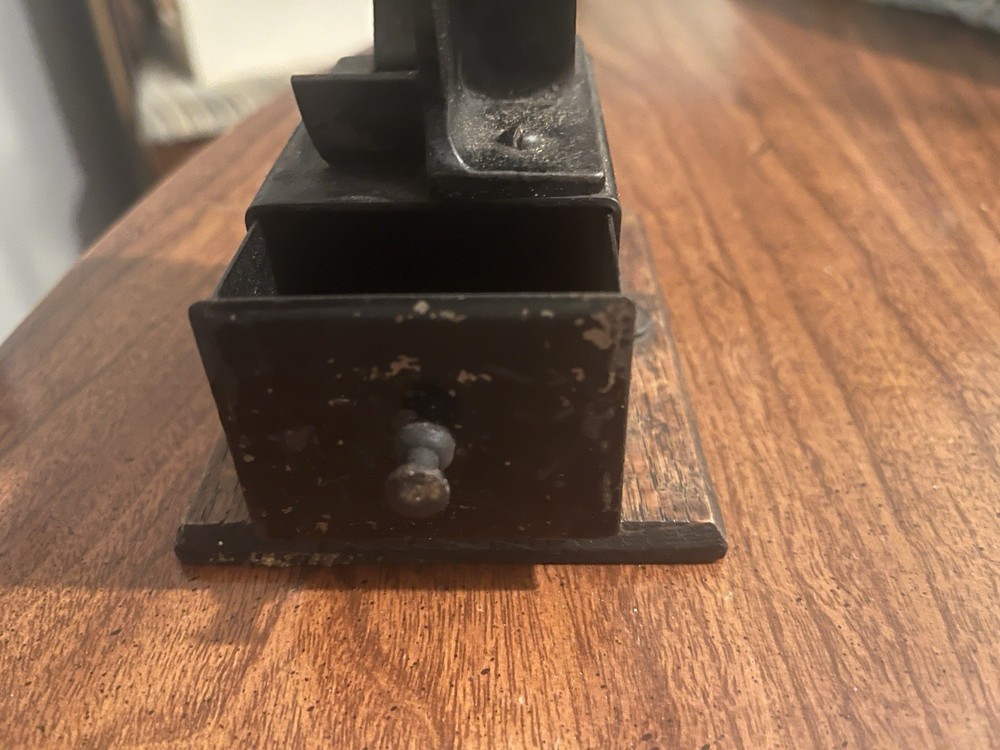 Antique Pencil Sharpener Hand-Crank with Drawer