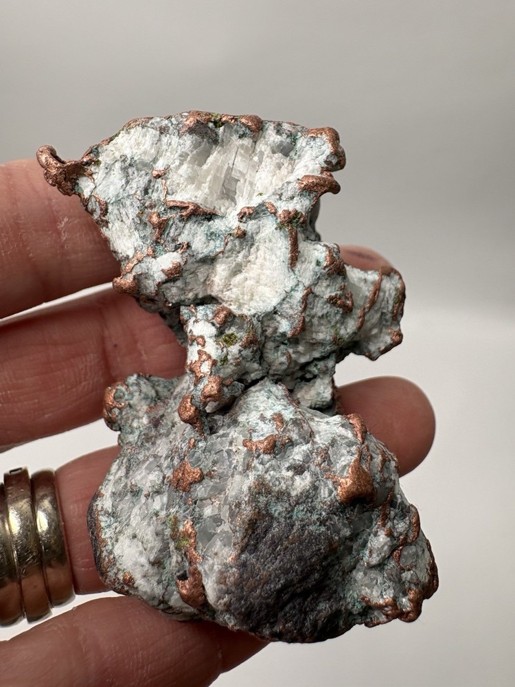 Pure Copper Rock  Native Mineral Display Cutter Specimen Upper Keweenaw Michigan