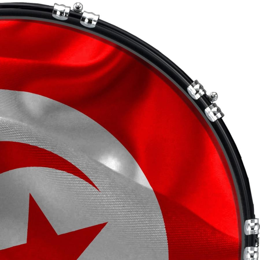 20" Custom Bass Kick Drum Front Head Graphical Flag Turkey