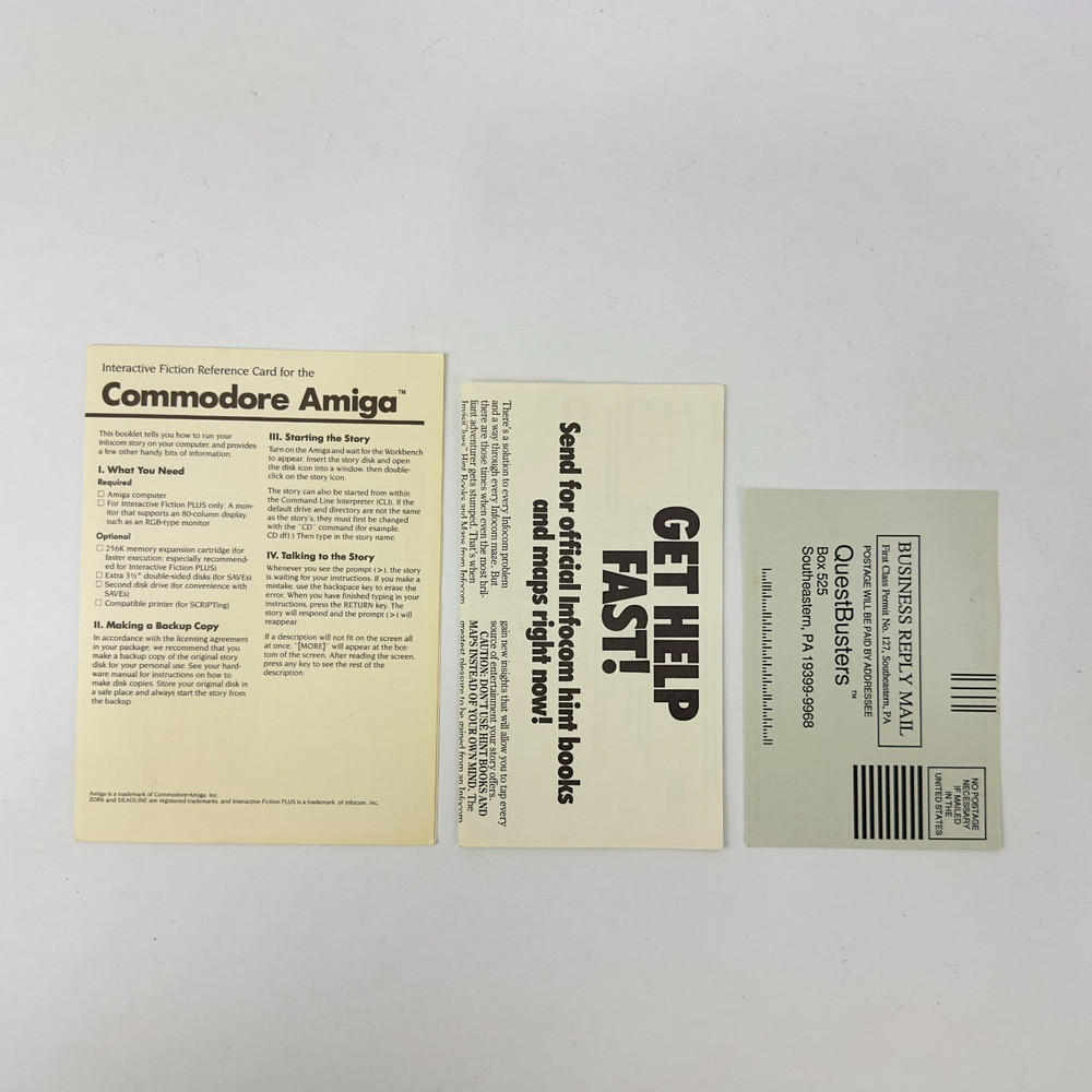 Infocom 'Bureaucracy' Interactive Fiction Box for Commodore Amiga | CIB
